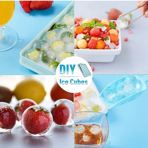 2 Pack Ice Cube Tray, Round Ice Trays for Freezer  Circle Ice Mold - Picture 6 of 7